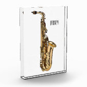 Saxophone cartoon fotoblokken (Links)