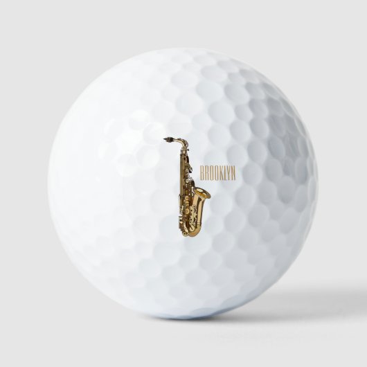Saxophone cartoon golfballen (Voorkant)
