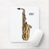 Saxophone cartoon muismat (Met muis)