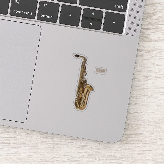 Saxophone cartoon sticker (Detail)