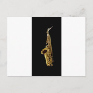 Saxophone Charcoal Background ~ Sax Briefkaart