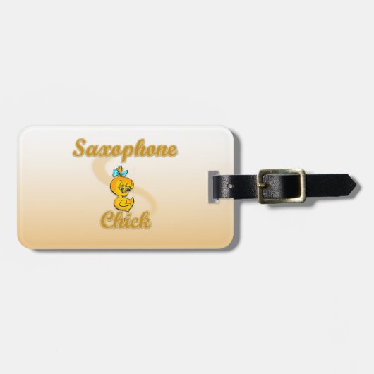 Saxophone Chick Bagagelabel (Voorkant horizontaal)