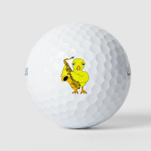 Saxophone Chick Golfballen (Voorkant)