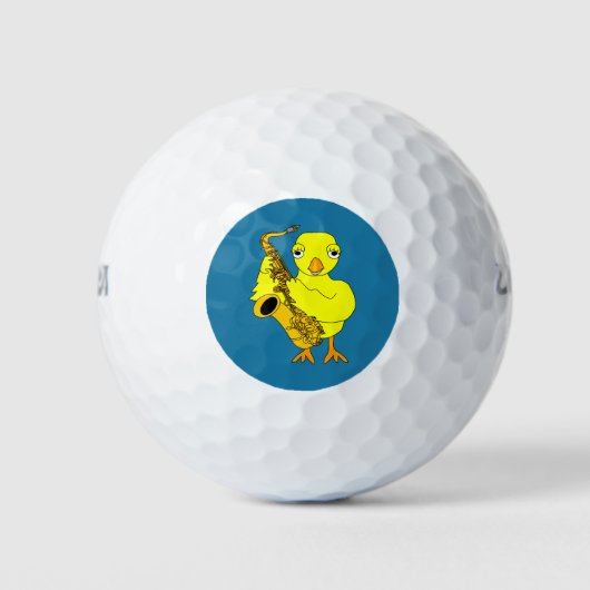 Saxophone Chick Golfballen (Voorkant)