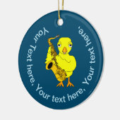Saxophone Chick Keramisch Ornament (Links)