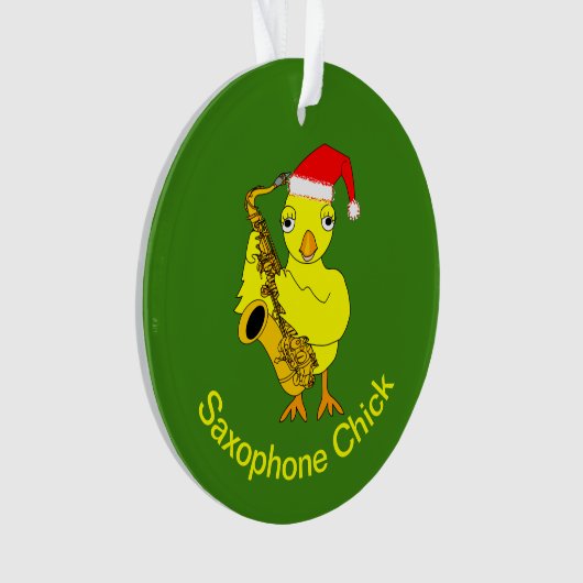 Saxophone Chick Ornament (voorkant)