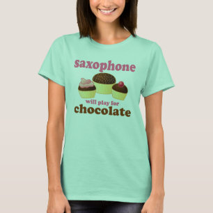 Saxophone Chocolate Quote T-shirt