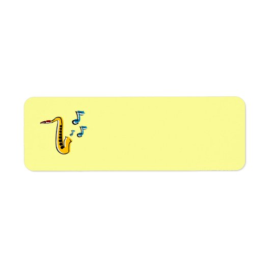 Saxophone de jazz avec Étiquette Notes (Devant)