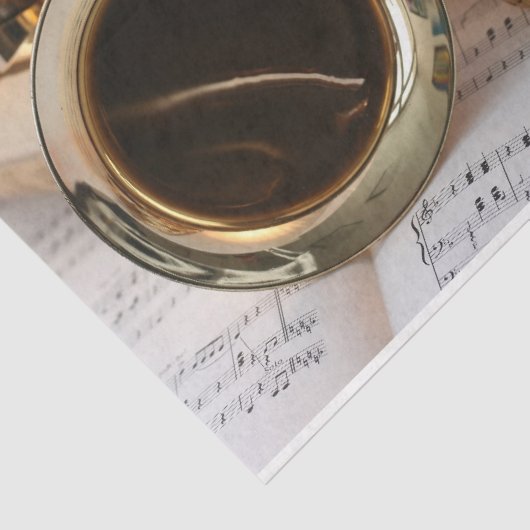 Saxophone Decoupage Tissuepapier (Detail)