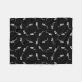 Saxophone Design Saxophones Music Pattern Fleece Deken (Voorkant (Horizontaal))