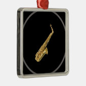 "Saxophone"-designgiften en -producten Metalen Ornament (Rechts)