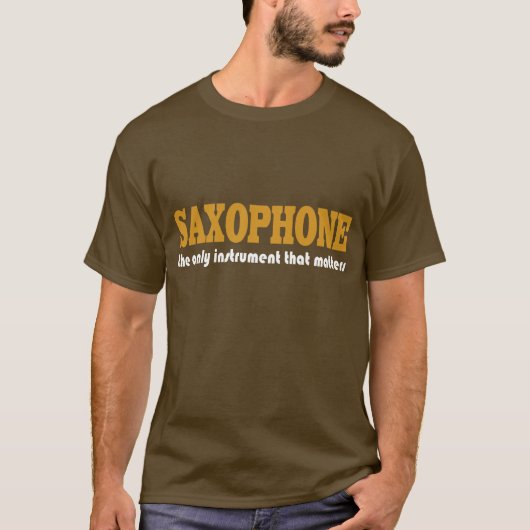 Saxophone drôle indiquant le T-shirt (Devant)