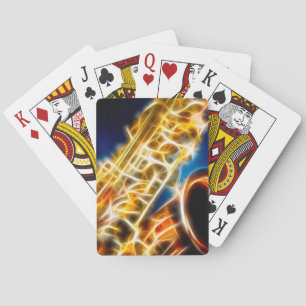 Saxophone Fractal Pokerkaarten