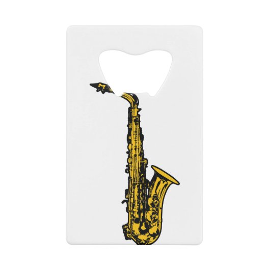 Saxophone Gear Kredietkaart Flessenopener (Voorkant)