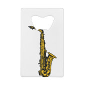 Saxophone Gear Kredietkaart Flessenopener (Achterkant)