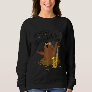Saxophone Groundhog Day Boys Mannen Girl Women Sax Trui