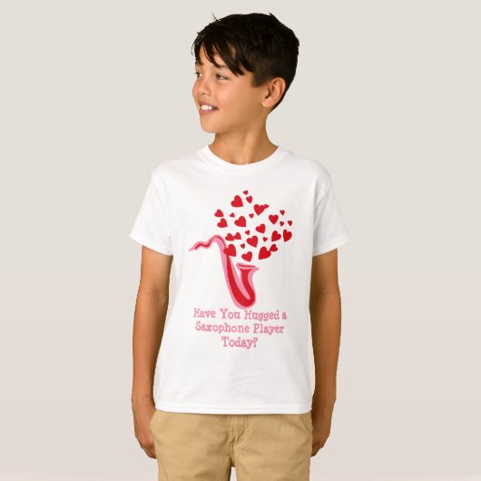 Saxophone Hearts T-shirt (Voorkant volledig)