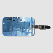 Saxophone Ice Sculpture, Quebec, Canada Bagagelabel (Voorkant (horizontaal))