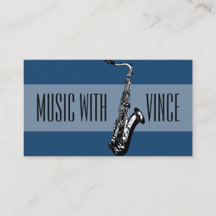 Saxophone Instructor Music Studio Visitekaartje