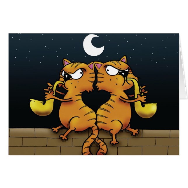 Saxophone Jazz Cats (Voorkant Horizontaal)