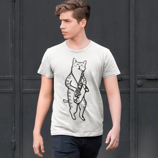 Saxophone jazz Chat, hommes & femmes T-shirts