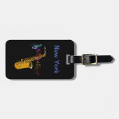 Saxophone Jazz in New York Bagagelabel (Voorkant horizontaal)