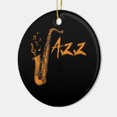 Saxophone Jazz Music Instrument Keramisch Ornament (Links)