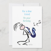 Saxophone Jazz Music Kaart (Voorkant)
