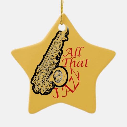 Saxophone Jazz Musician Band Ornament (Voorkant)