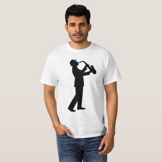 SAXOPHONE JAZZ MUSICIAN T-SHIRTS T-SHIRT (Voorkant volledig)