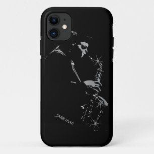 Saxophone Jazz Player Art Design iPhone 11 Hoesje