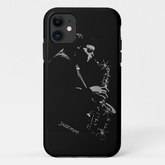 Saxophone Jazz Player Art Design iPhone 11 Hoesje