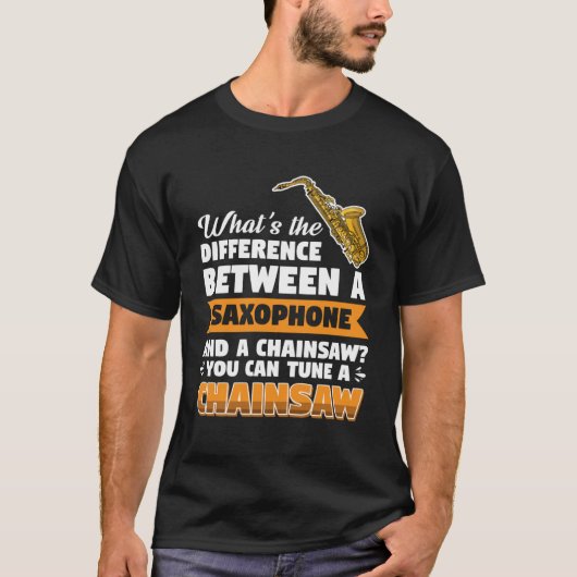 Saxophone joueur différence tronçonneuse Pullover (Devant)