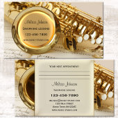 Saxophone Leçons Carte de visite de rendez-vous