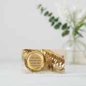 Saxophone Leçons Carte de visite de rendez-vous (Debout devant)