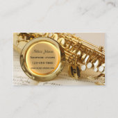 Saxophone Leçons Carte de visite de rendez-vous (Devant)