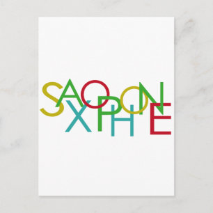 SAXOPHONE-letters Briefkaart