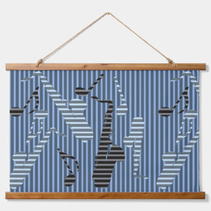 Saxophone Lines Hangend Wandkleed