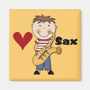 Saxophone - Male Tshirts en Gifts Magneet