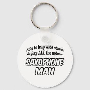 Saxophone Man - Muziek superheld Sleutelhanger
