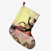 Saxophone met belangrijke noten grote kerstsok (Voorkant (Hangend))