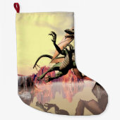 Saxophone met belangrijke noten grote kerstsok (Voorkant)