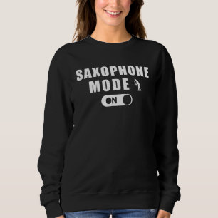 saxophone mode tee sweat - shirt à capuche à manch