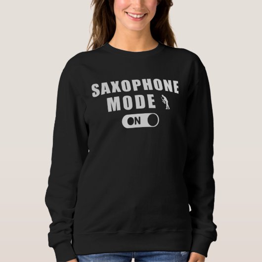saxophone mode tee sweat - shirt à capuche à manch (Devant)