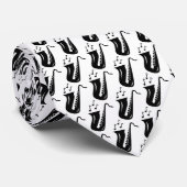 Saxophone motif cadeau cravate avec musicien (Roulé)
