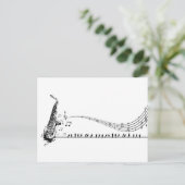 Saxophone Music Briefkaart (Staand voorkant)