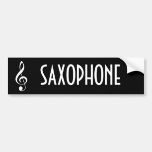 Saxophone Music Bumpersticker Gift
