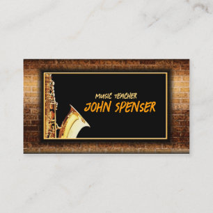 Saxophone Music Gentleman Club Card Visitekaartje