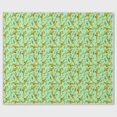 Saxophone Music Note Pattern Cadeaupapier (Vlak)