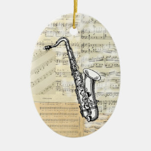  Saxophone Music Ornament